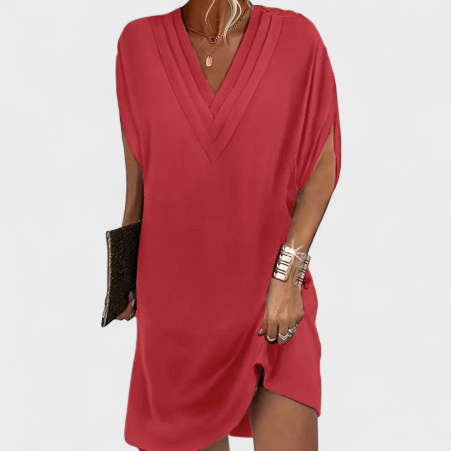 Helena - Vestido Elegante com Mangas Abertas