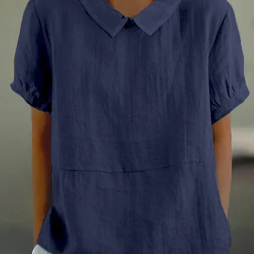 Alzira - camisa liso em algodão e linho