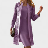 Glória - Conjunto de duas peças em renda para senhora