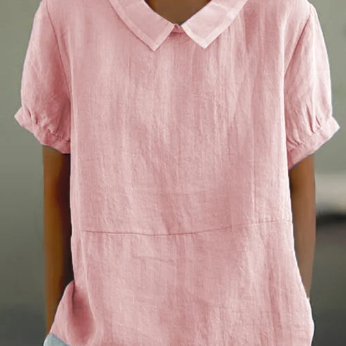 Alzira - camisa liso em algodão e linho